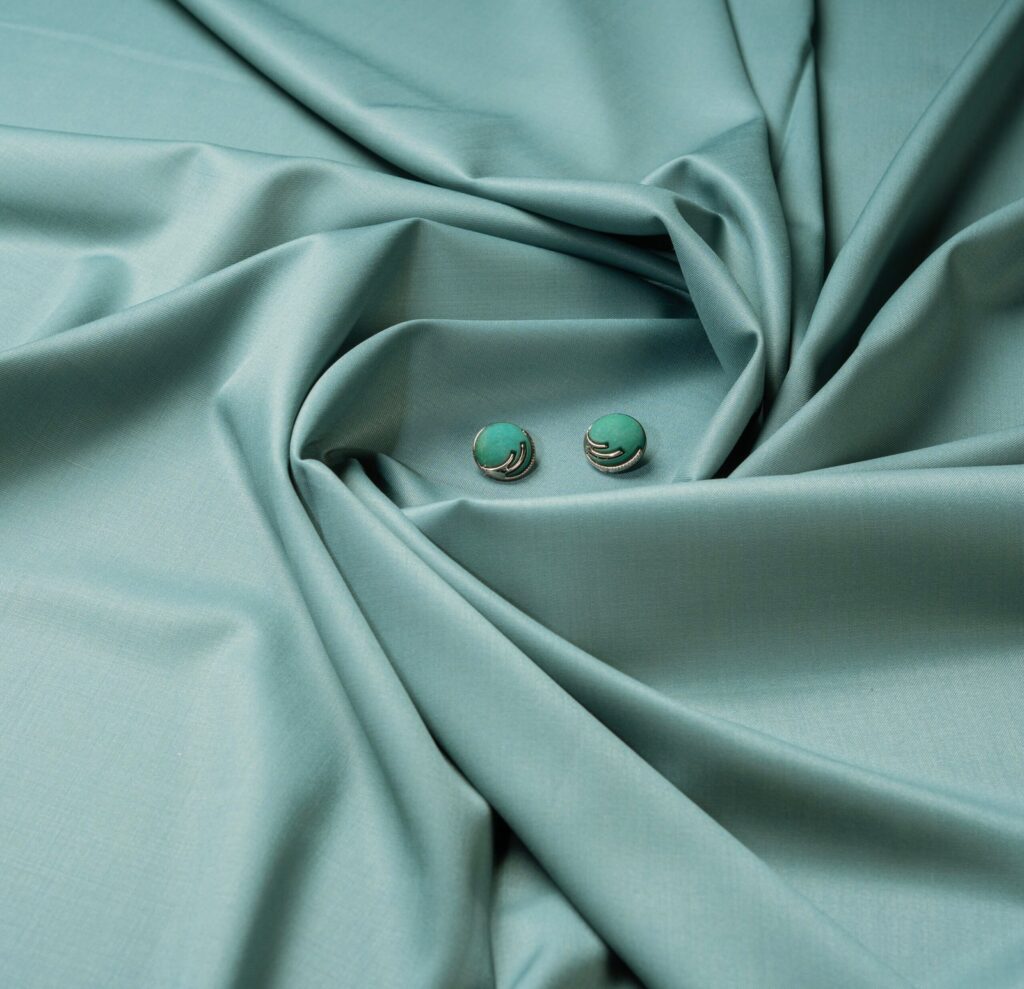 Premium Fashion Fabrics Online for Suits, Shirts & Blazers | Fashion Fabric 36 Trendy Pastel Green Fabric | 120s Count & 30% Australian Merino Wool | Canetti Italy by fashion febric