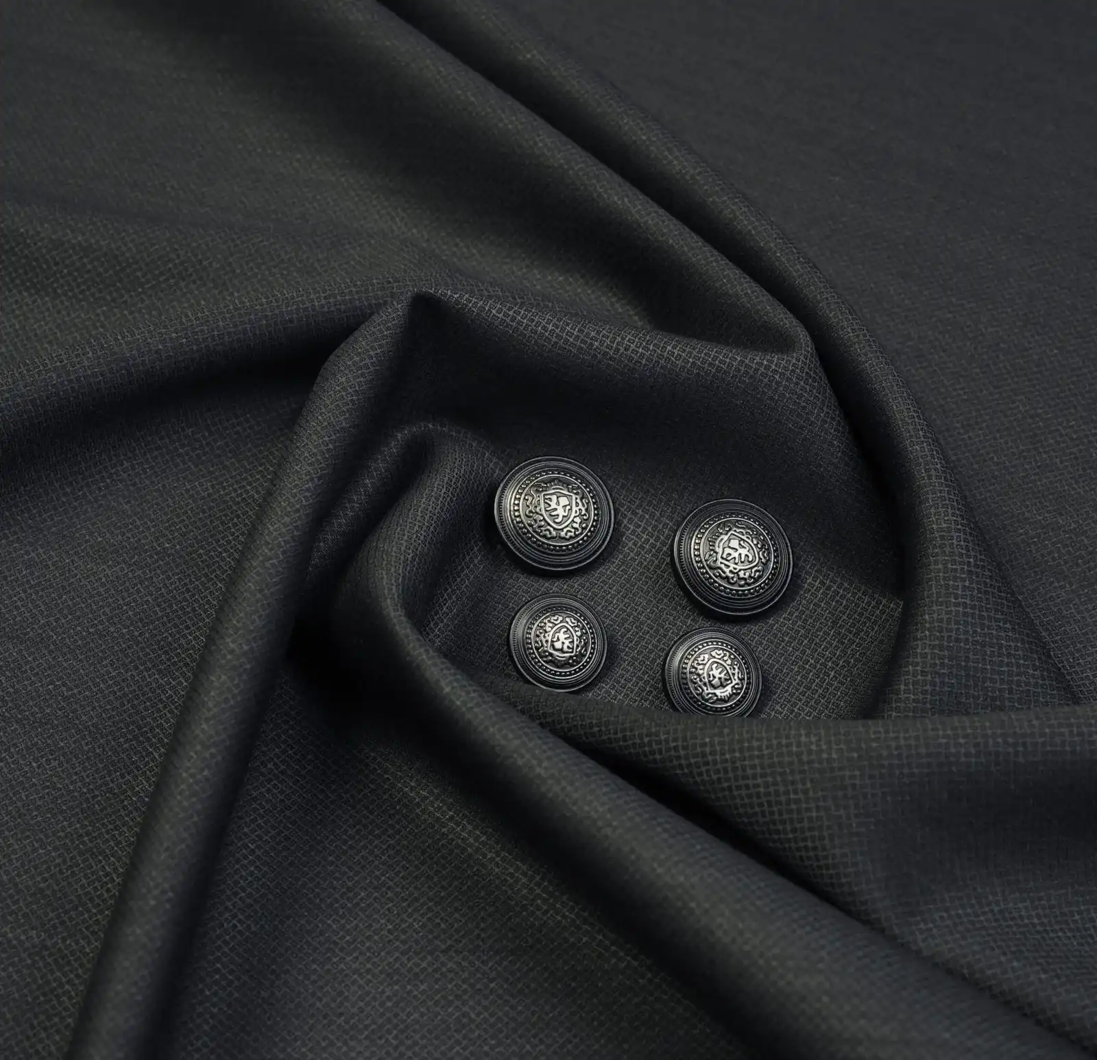 DSC03383-scaled_converted Dark Grey | Cavalero Italy | Super 120’s Extra Fine Australian Merino Wool Rich Suiting Fabric - Image 1