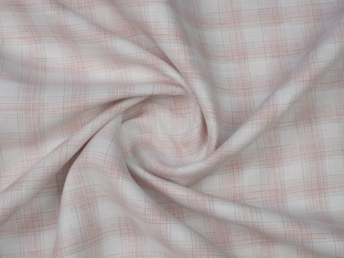 IMG-20260609-WA0007 Cavalero Premium 100% Pure Linen 60 Lea | White with Peach Checks | The Fashion Fabric
